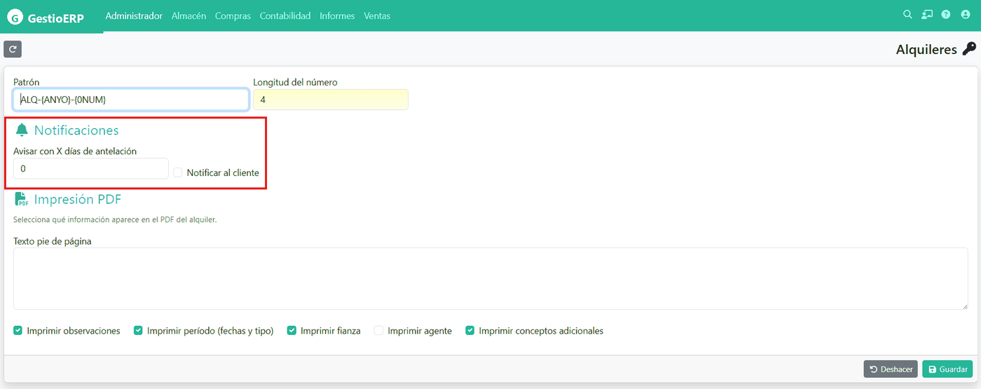 Notificacions de venciment