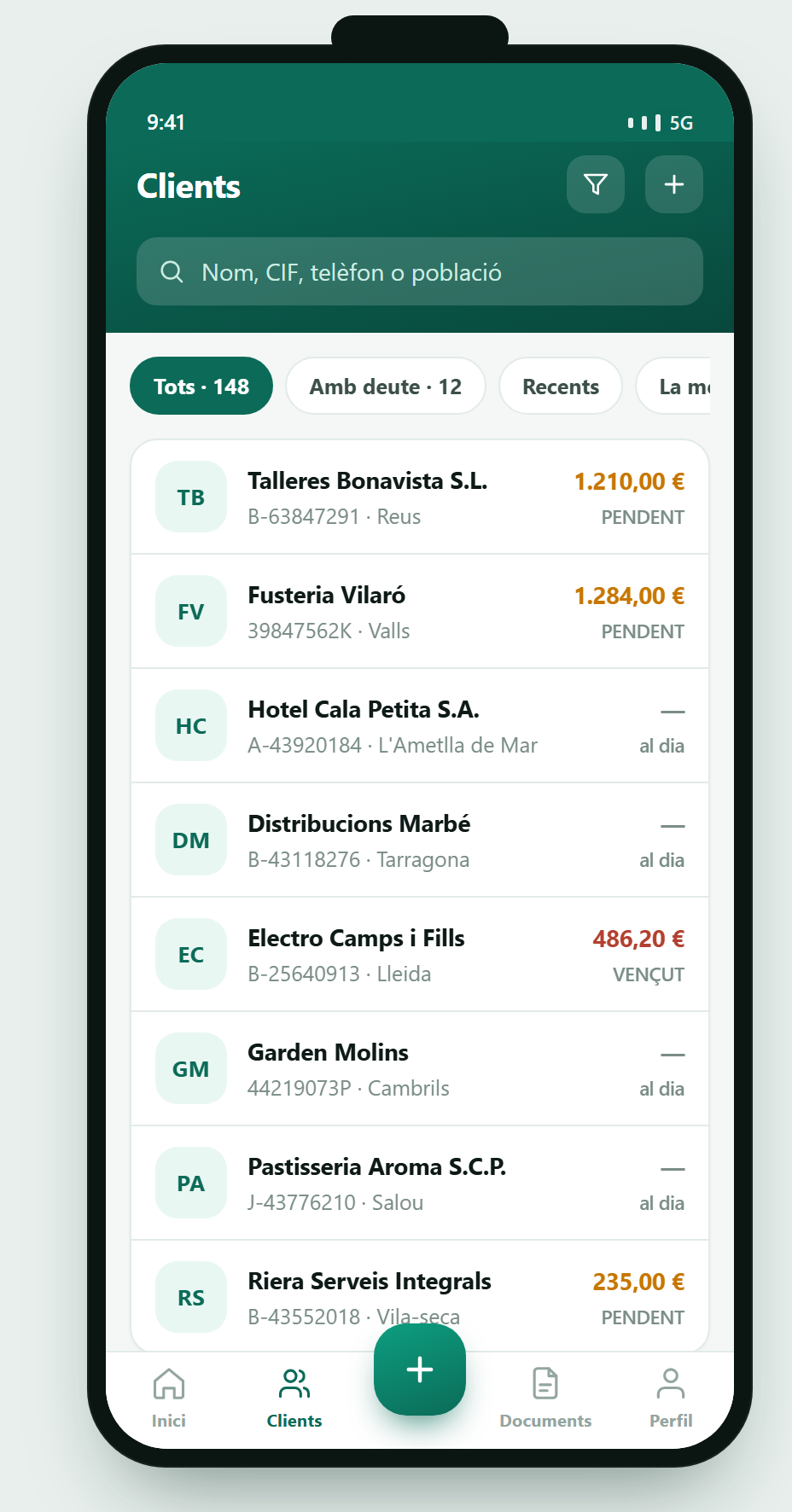 Llista de clients