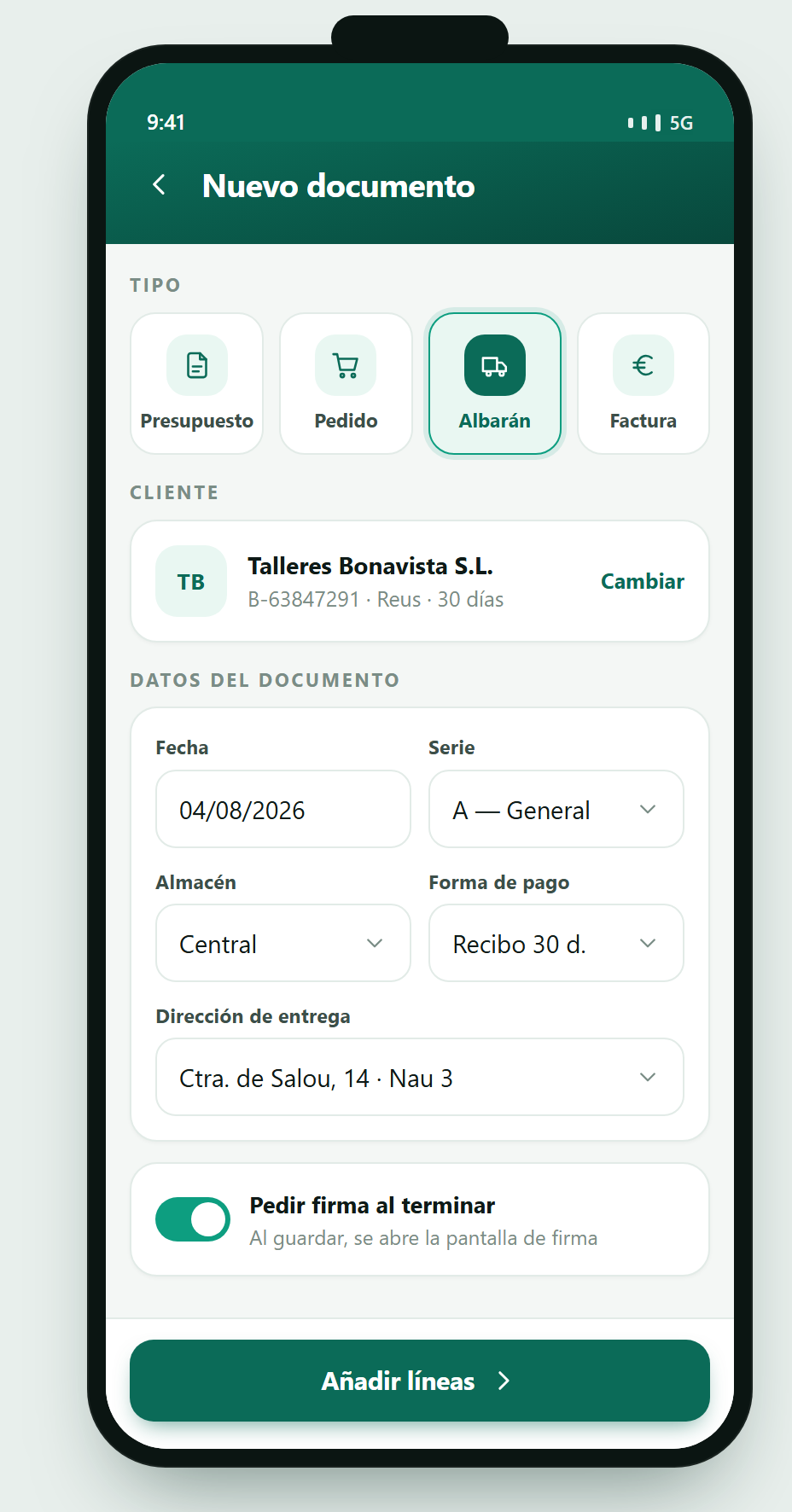 Nuevo documento