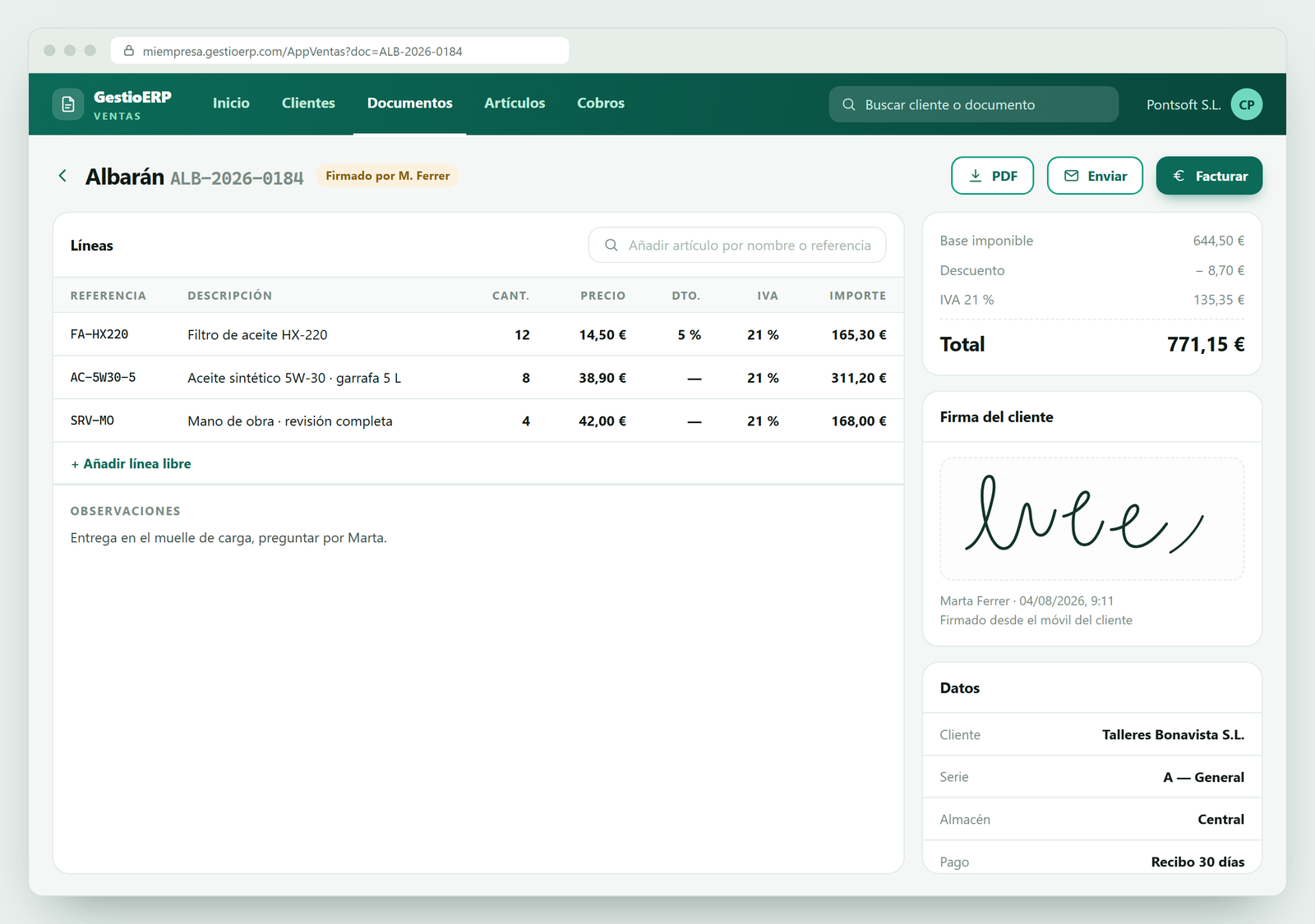 Editor de documento en el navegador