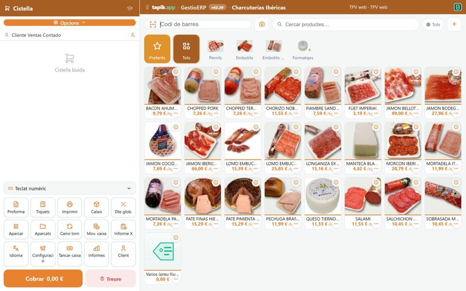 GestioERP TPV · tableta