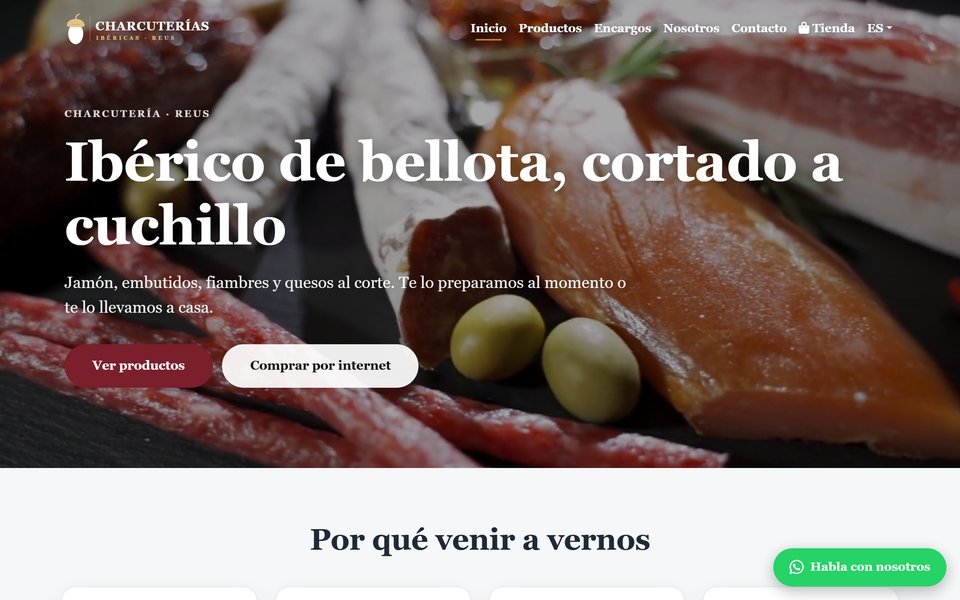 Web de Charcuterías Ibéricas