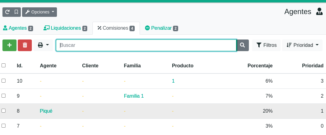 Liquidar les comissions