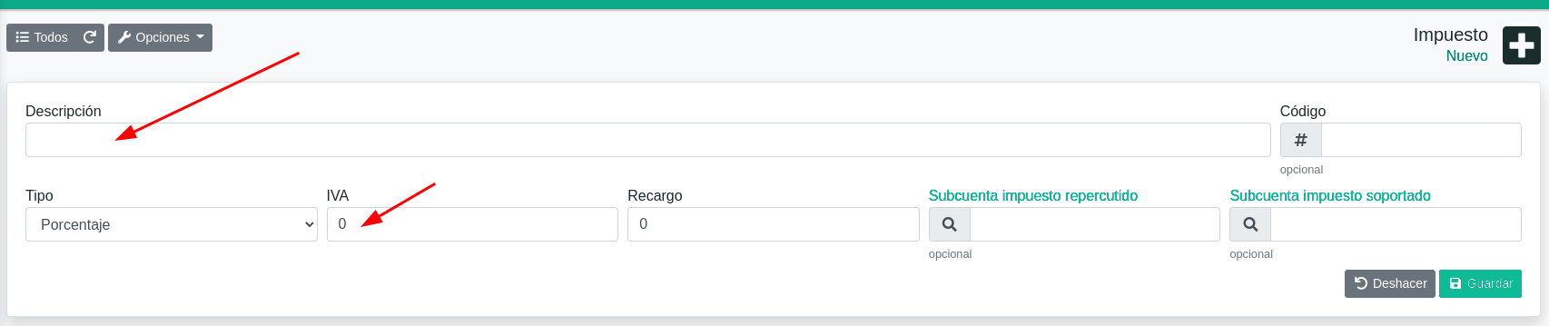 Com configurar impostos i recàrrec d'equivalència
