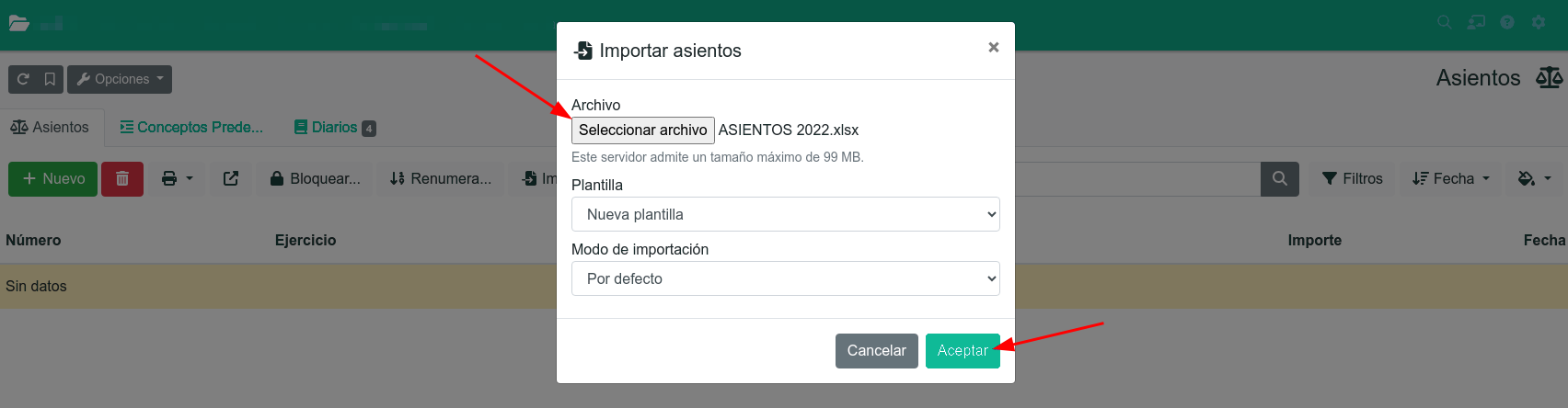 Com copiar assentaments d'excel a gestioerp.cat