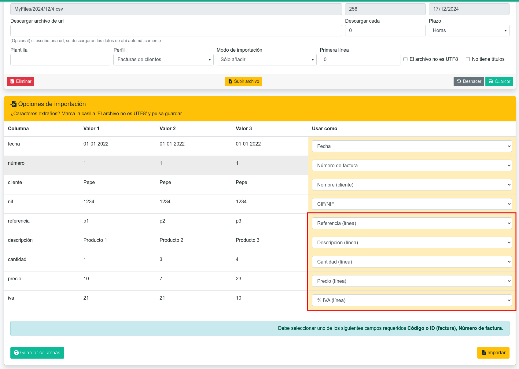 Com copiar factures d'Excel a gestioerp.cat