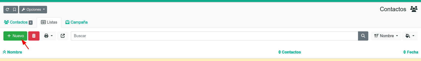 Cómo crear listas de contactos