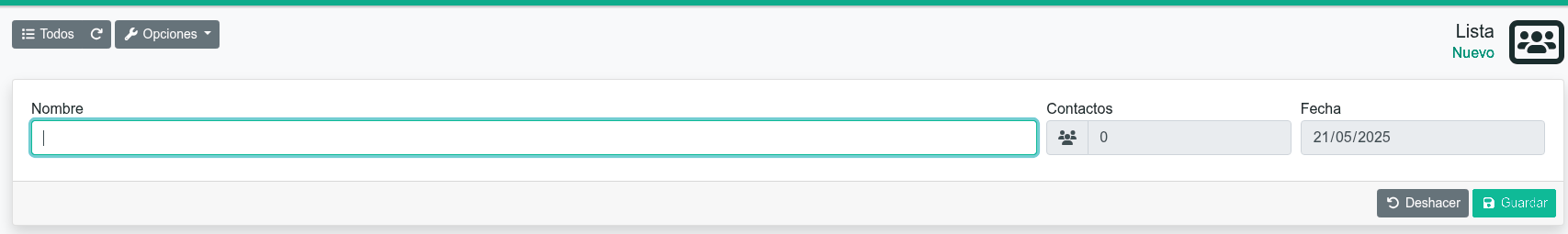 Cómo crear listas de contactos