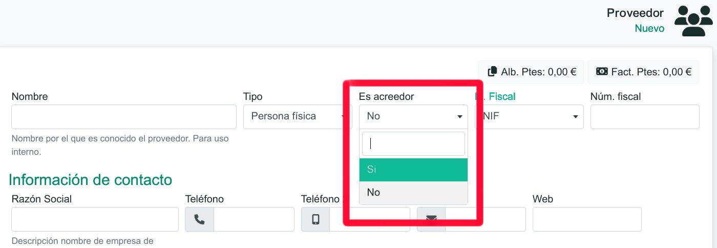 Com crear un creditor