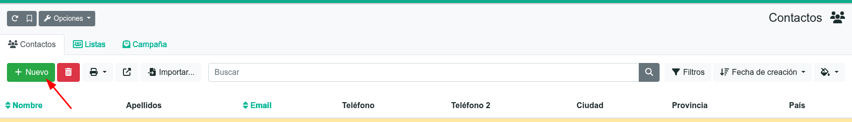 Cómo crear un contacto en el CRM