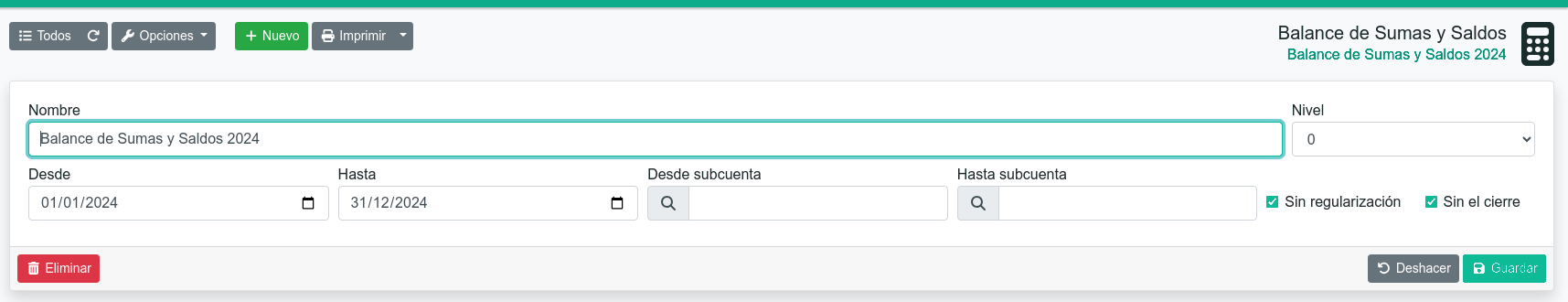 Com fer un Balanç de sumes i saldos