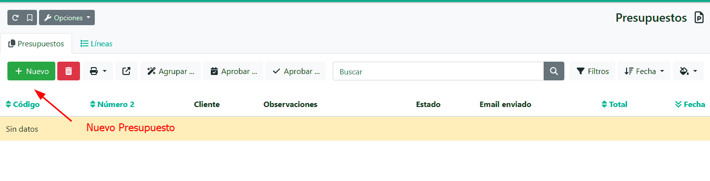 Com registrar un pressupost de compra