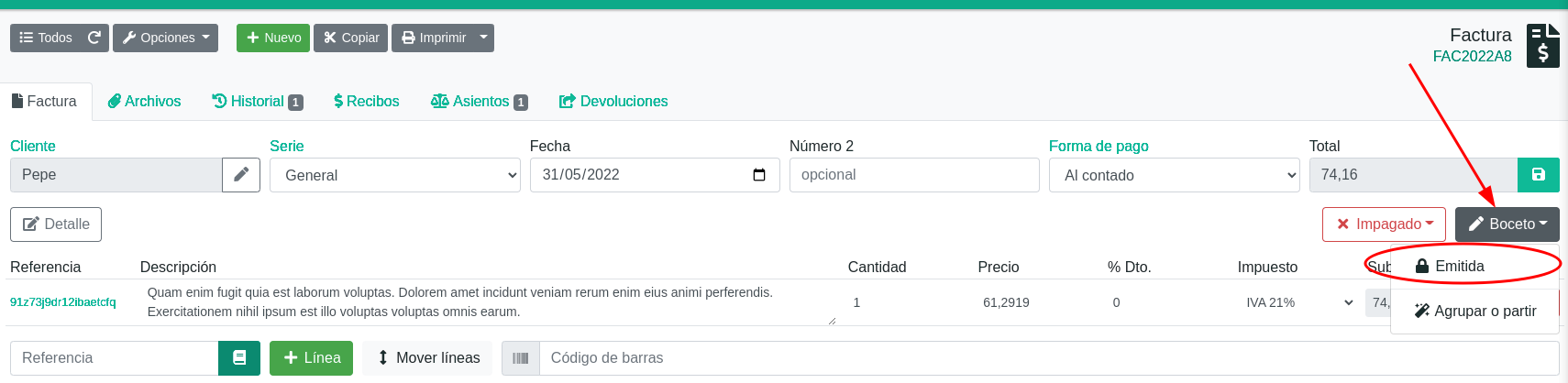 Cómo hacer una factura de venta