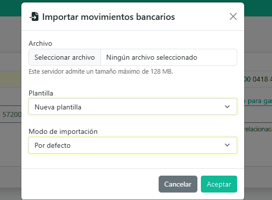 Importar movimientos bancarios (Norma 43)
