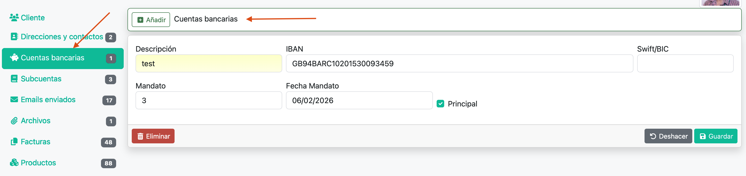 Configuració prèvia de remeses