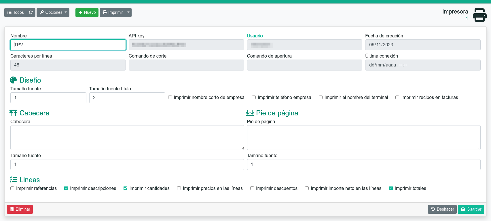 Configurar la impressora de tiquets
