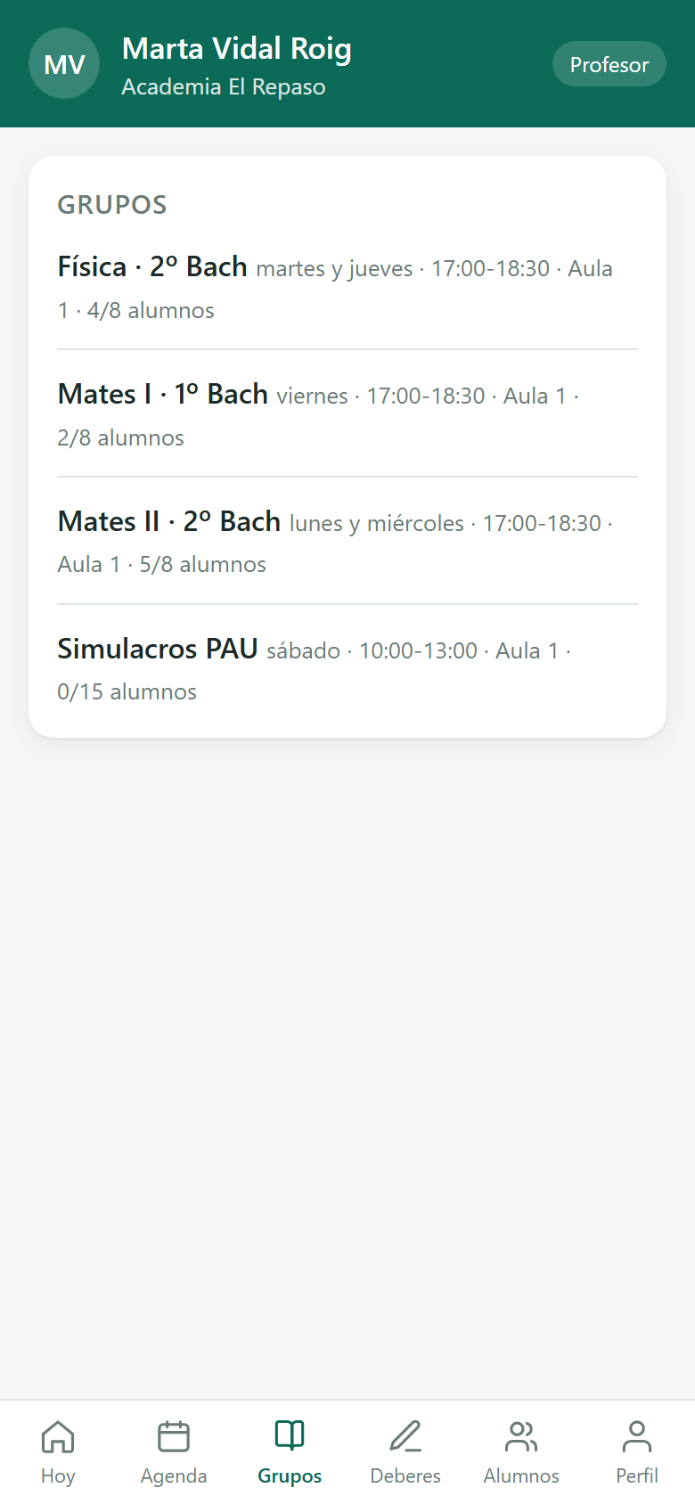 L'app del professor: passar llista des del mòbil