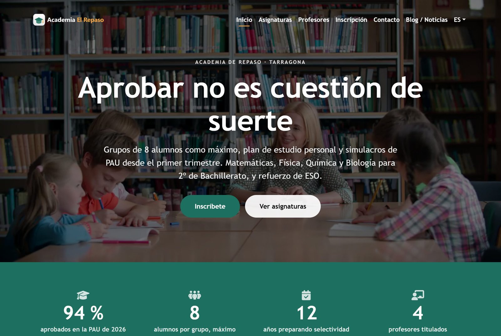 Web de l'Acadèmia El Repaso