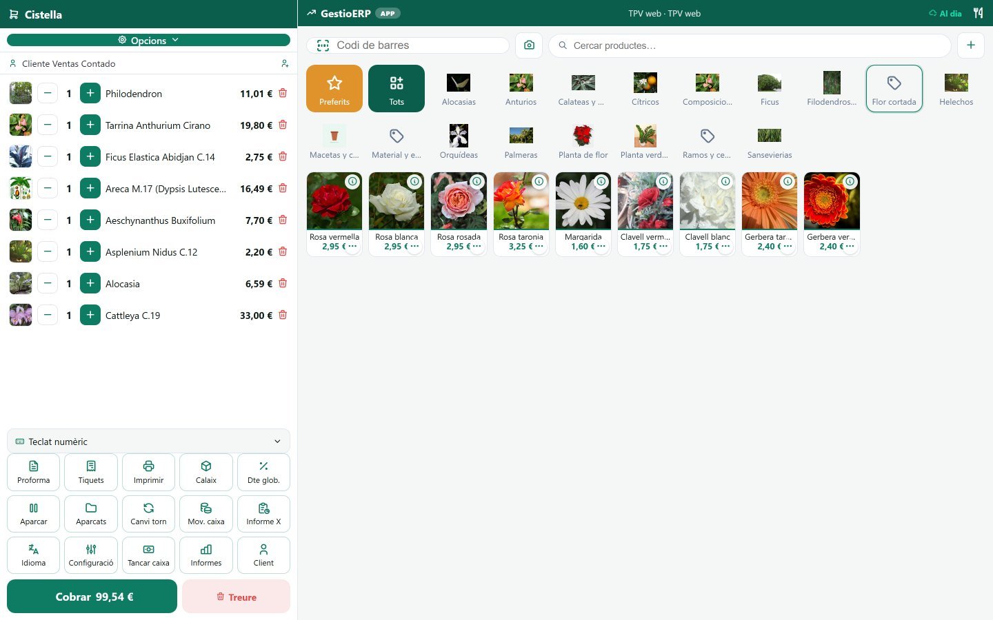 GestioERP TPV · tableta