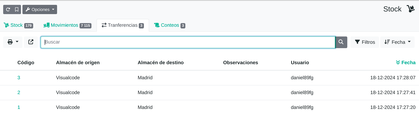 Informe d'estoc