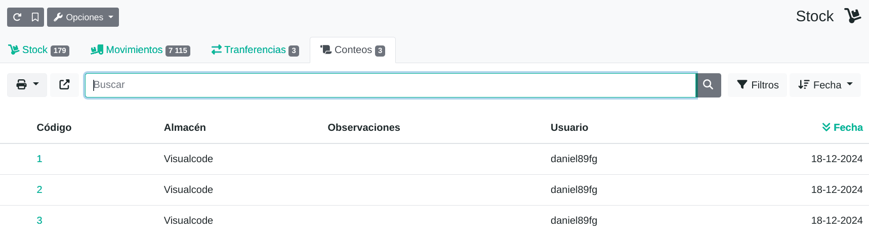 Informe d'estoc