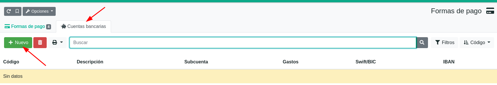 Las cuentas bancarias