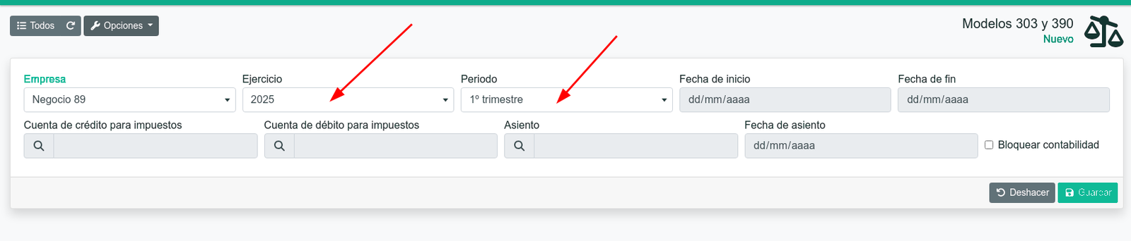 Autoliquidación trimestral