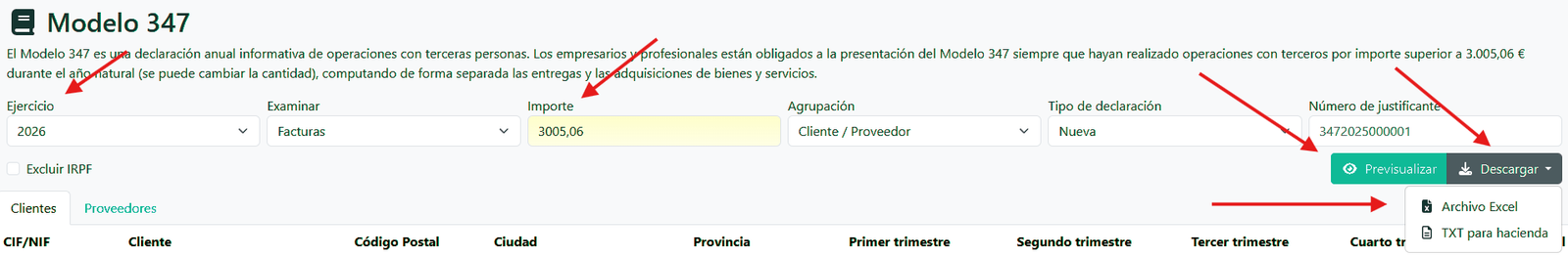 Informe de clients que han comprat més de X euros