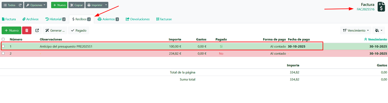 Afegir bestretes a comandes
