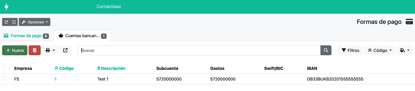 Configuración previa