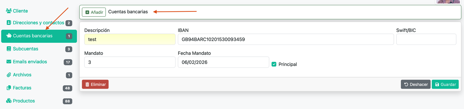 Configuración previa