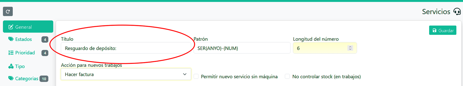 Configuración del módulo