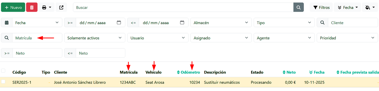 Qué es el módulo Taller de vehículos