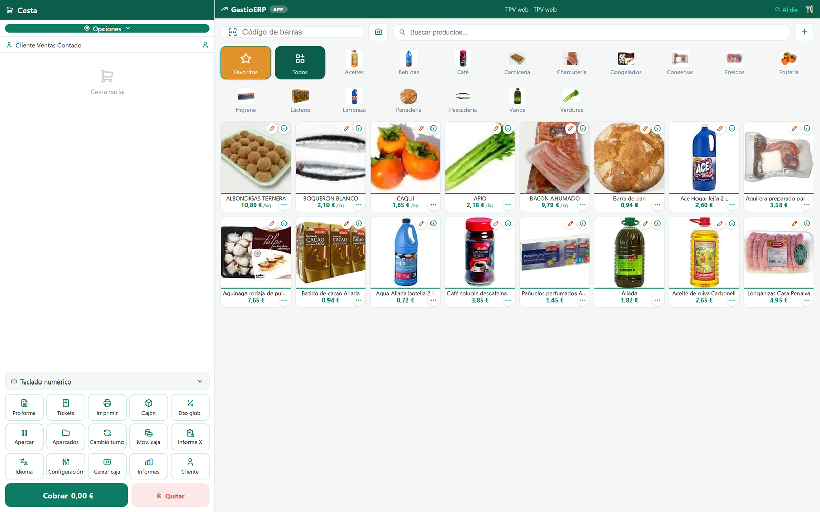 Supermercados y alimentación · Tapik