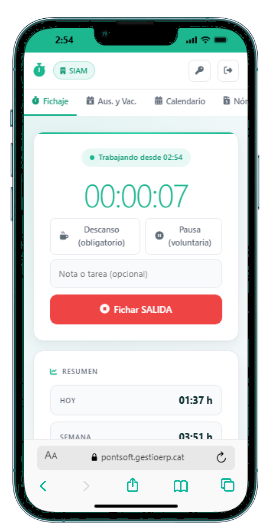 Fitxatge: mòbil, kiosko i terminal