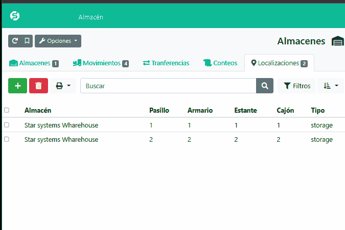 Crear ubicaciones