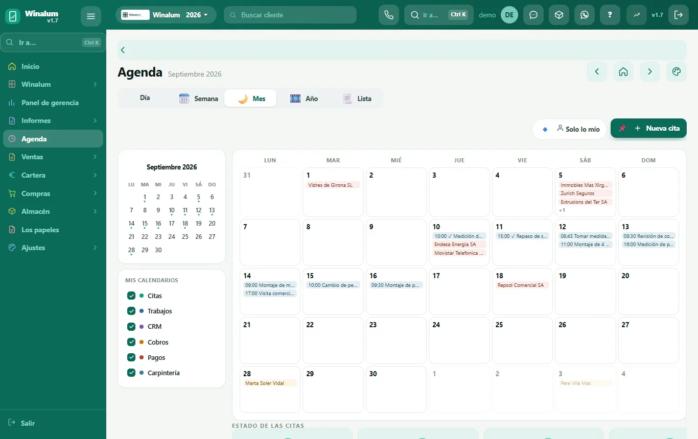 L'agenda amb les cites de la fusteria