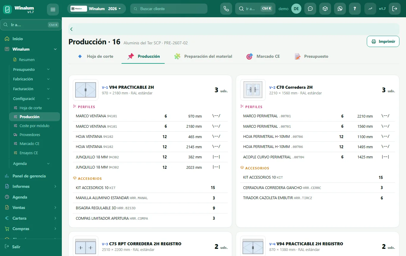 El full de producció