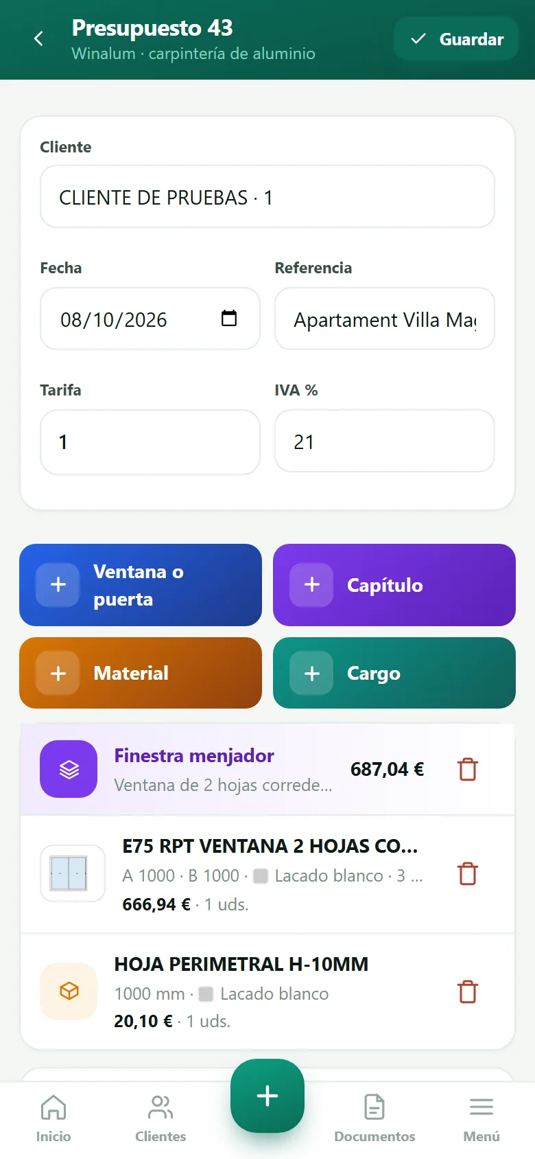 El constructor en el móvil
